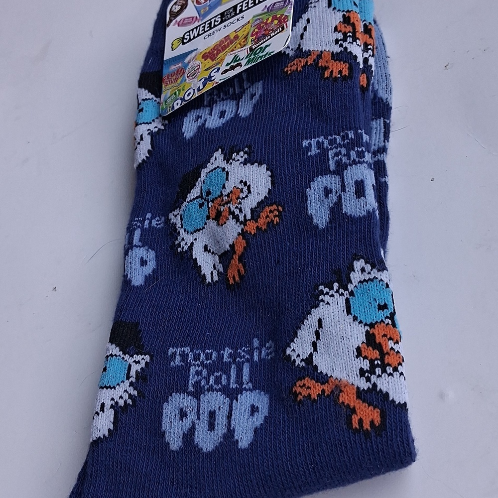 Tootsie Roll Pop Retro Candy Funny Novelty Crew Socks - NWT